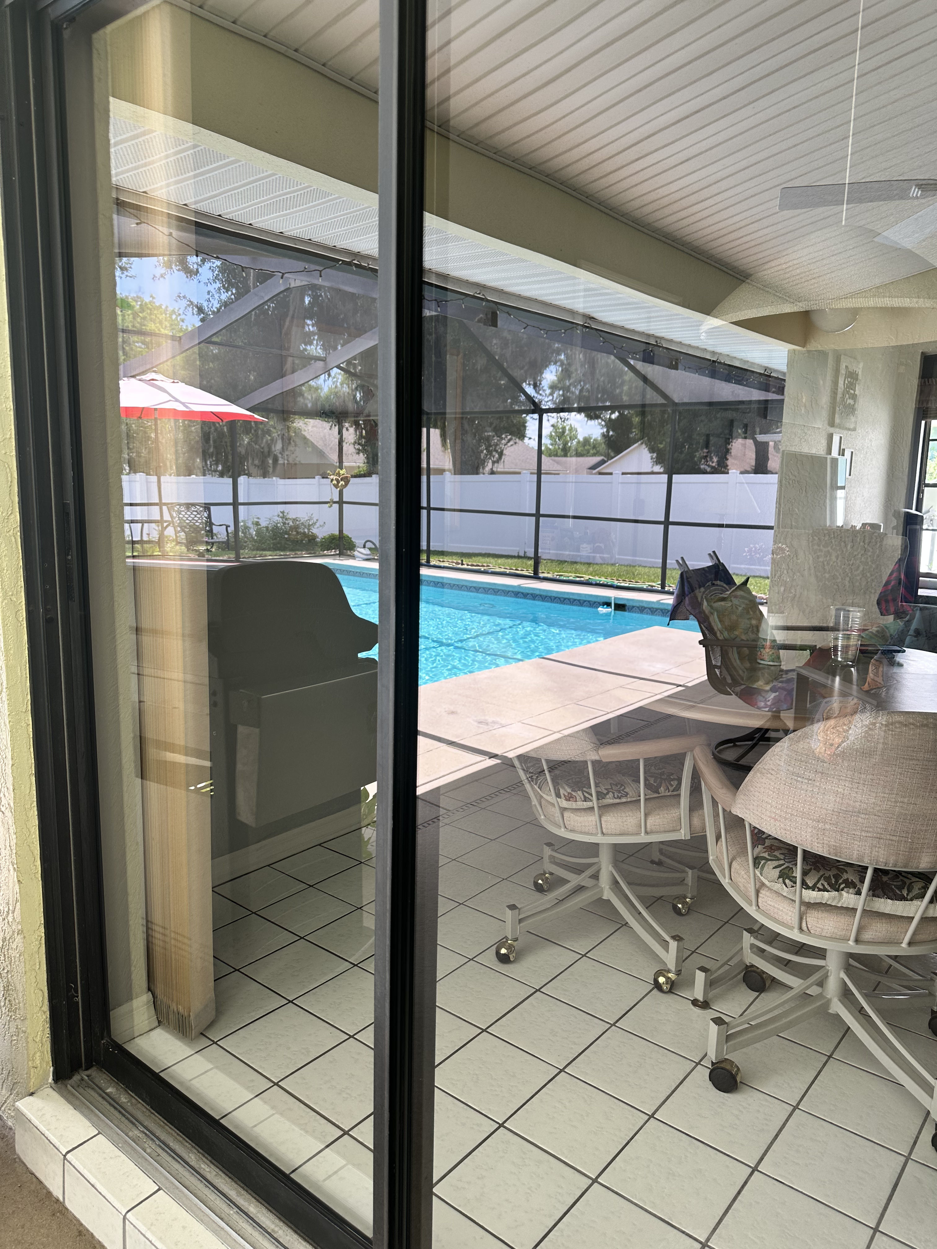 Full Interior and Exterior Window Cleaning on a Pool Home image
